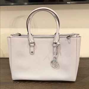 Henri Bendel Elegant Lavander grayish Handbag.
